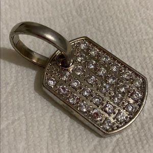 Sterling silver CZ stone men’s pendant